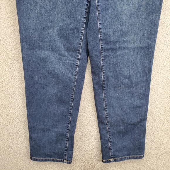 Woman Within Jeans Plus Size 16W Flex-Fit Pull-On Stretch Medium Wash Blue - Picture 4 of 10